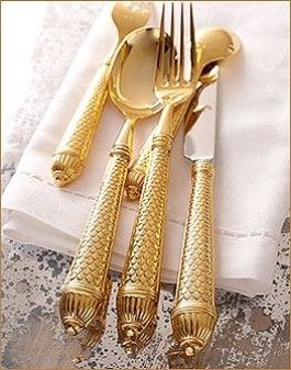 Golden Kitchen Cutlery Set