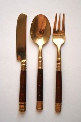 Golden Unique Cutlery Set