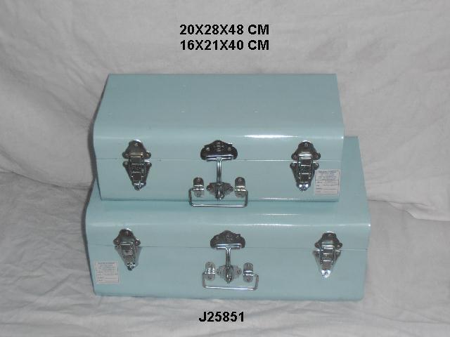 Jandaood Powder Coated Storage Box Trunk Set Of 3 Pcs