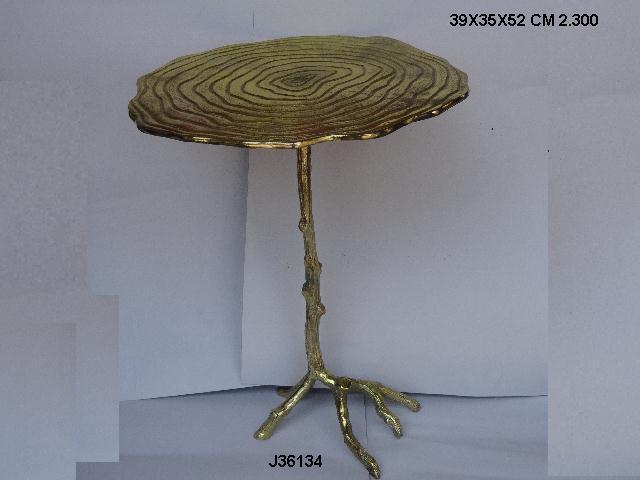 Hammered Stool - Aluminum, 45x31 Cm , Round Design In European Style