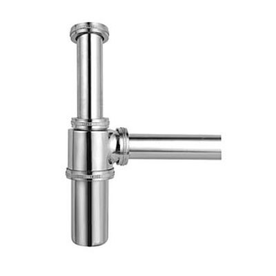 Bottle Trap - Stainless Steel, Standard Size, Silver Color | Wall-Mounted, Chrome Finish, Leak-Proof Design, Durable & Corrosion-Resistant