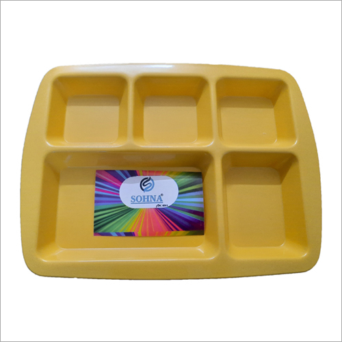 Partition Plate 5 Racks - Plastic, Square, Rigid Structure | Yellow Color, Ideal for Organizing Storage Spaces