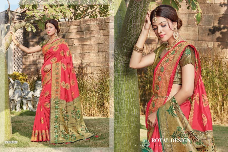 Majari Silk Designer Bridal Collection - Art Silk Sarees With Siroski Work, Attached Blouse Piece - Ideal For Traditional Occasions Across All Seasons