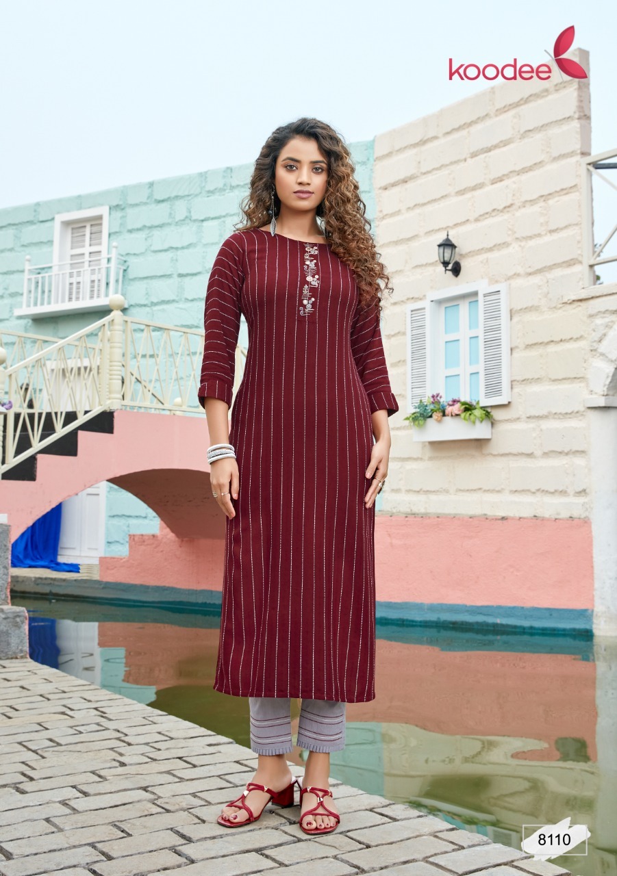 Dry Cleaning Instagirl Vol 5 Viscose Weaving With Khatli Work Kurtis With Pant