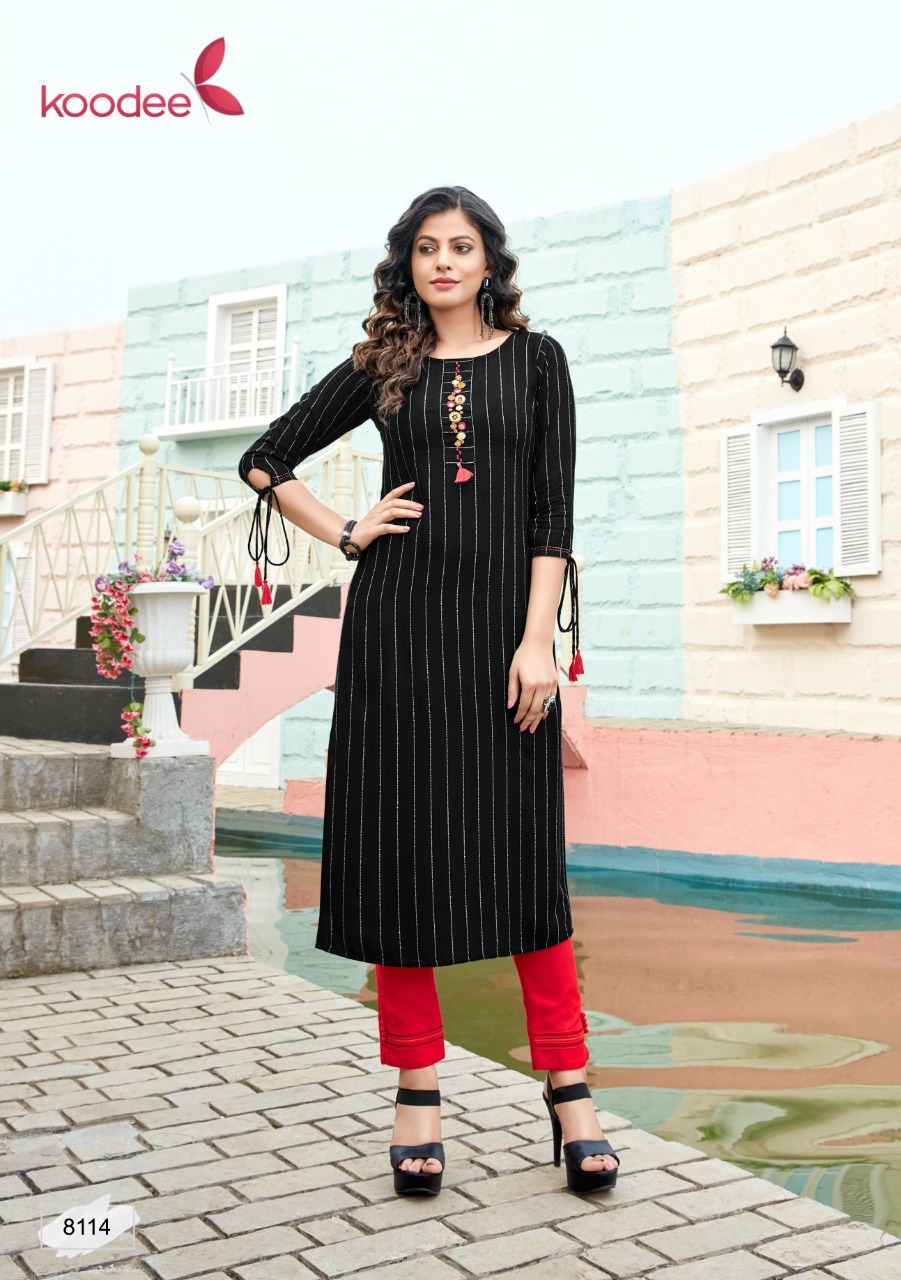 Dry Cleaning Instagirl Vol 5 Viscose Weaving With Khatli Work Kurtis With Pant
