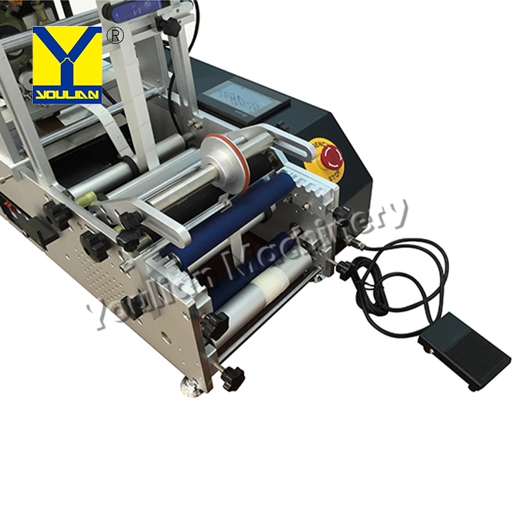 Labeling Sticker Machine - Stainless Steel, 920x450x620 Mm, Silver | Semi-automatic, High Precision Photoelectrical Label Detector, Versatile For Various Round Containers