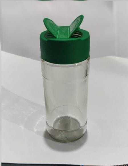 Spice Jar - Transparent Glass, 100 Gm Square Design | Leak Proof, Air-sealed, Food Grade Quality