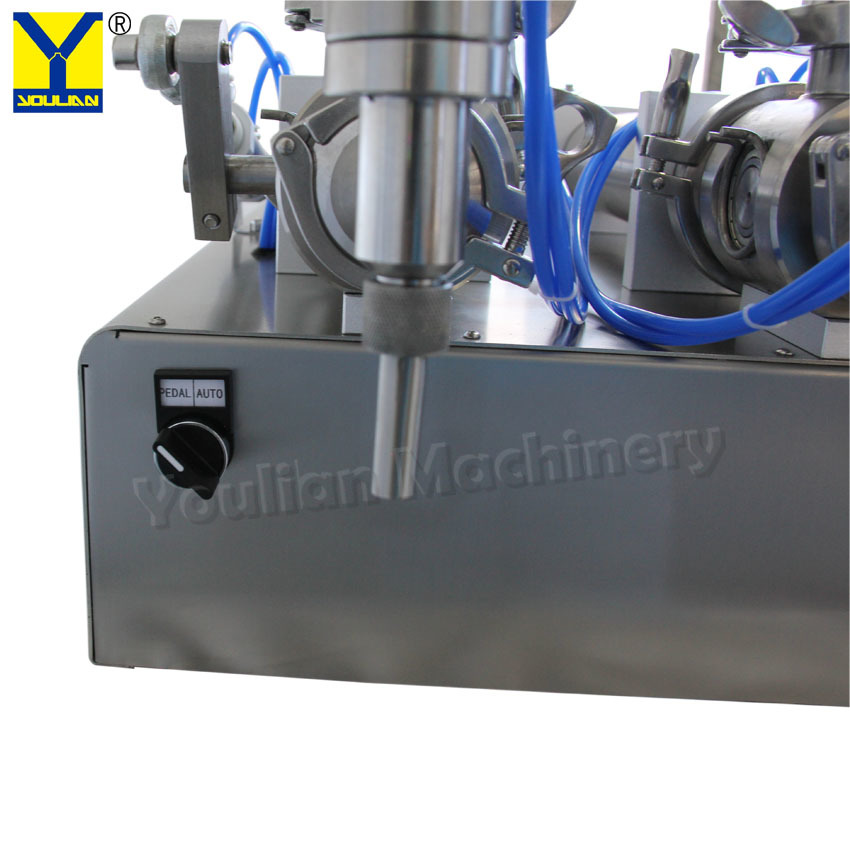 Semi-automatic Paste Filling Machine - Stainless Steel, 1090x370x380mm , High Performance, Pneumatic Drive, Frequency Speed Control, 0-80 Capacity, Ideal For Beverage And Food Industries
