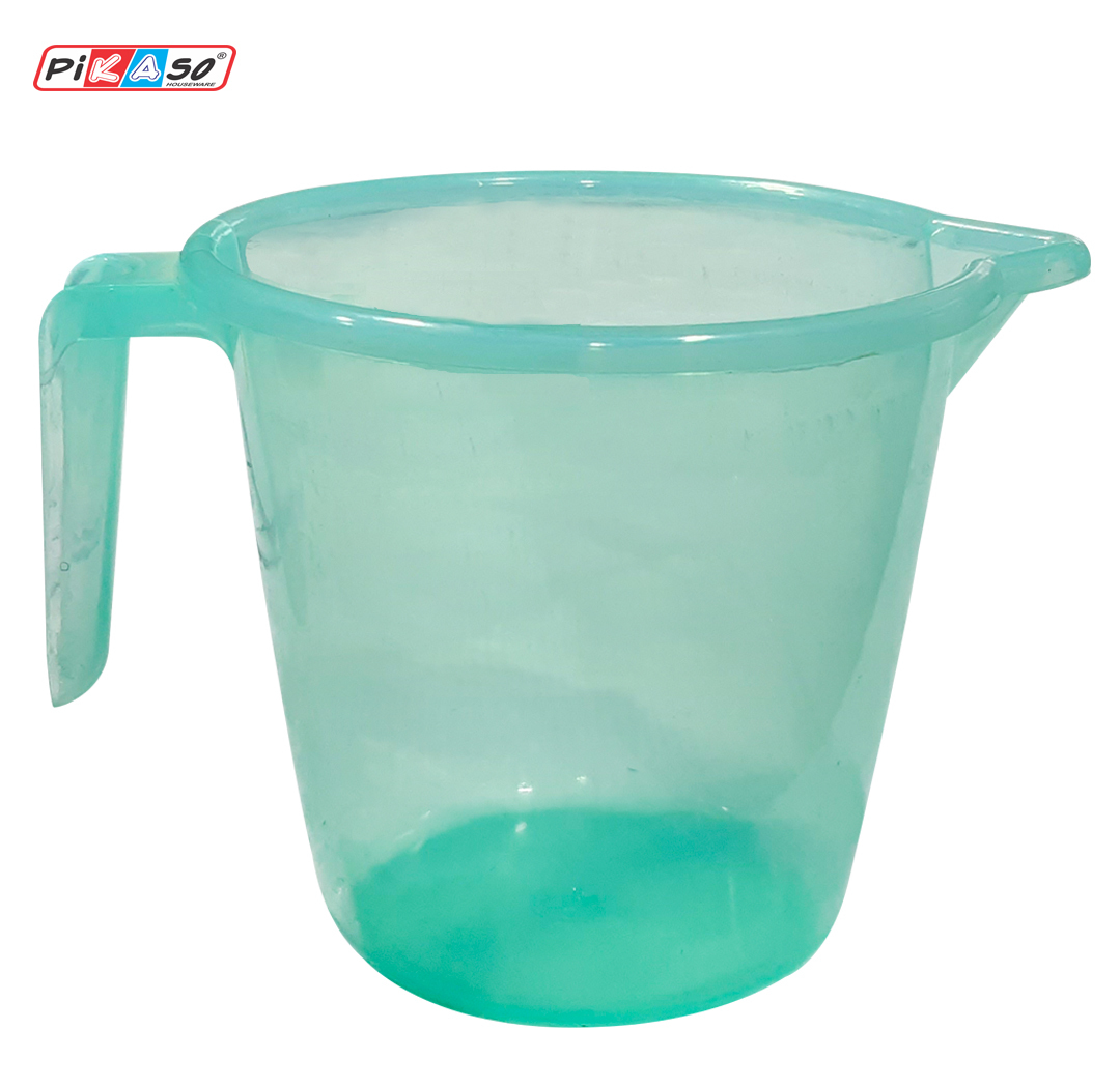 Jolly Close Handle Mugs - Polypropylene, 5x5x4.5 Inch, Cyan/blue/pink | Injection Molding, Soft Texture, Round Shaping, Household Use