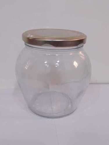 500ml Matka Jar - Glass, Apple Shape, Transparent Color, 2mm Thickness | Unique Design, Versatile Storage Option