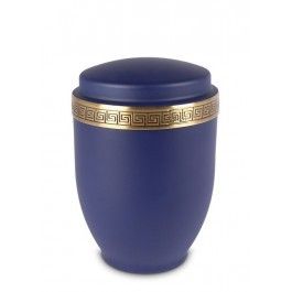 Blue Beautiful Metal Urn