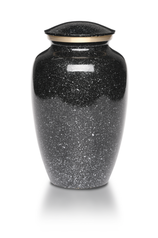 Black & Golden Brass Uplifting Urn
