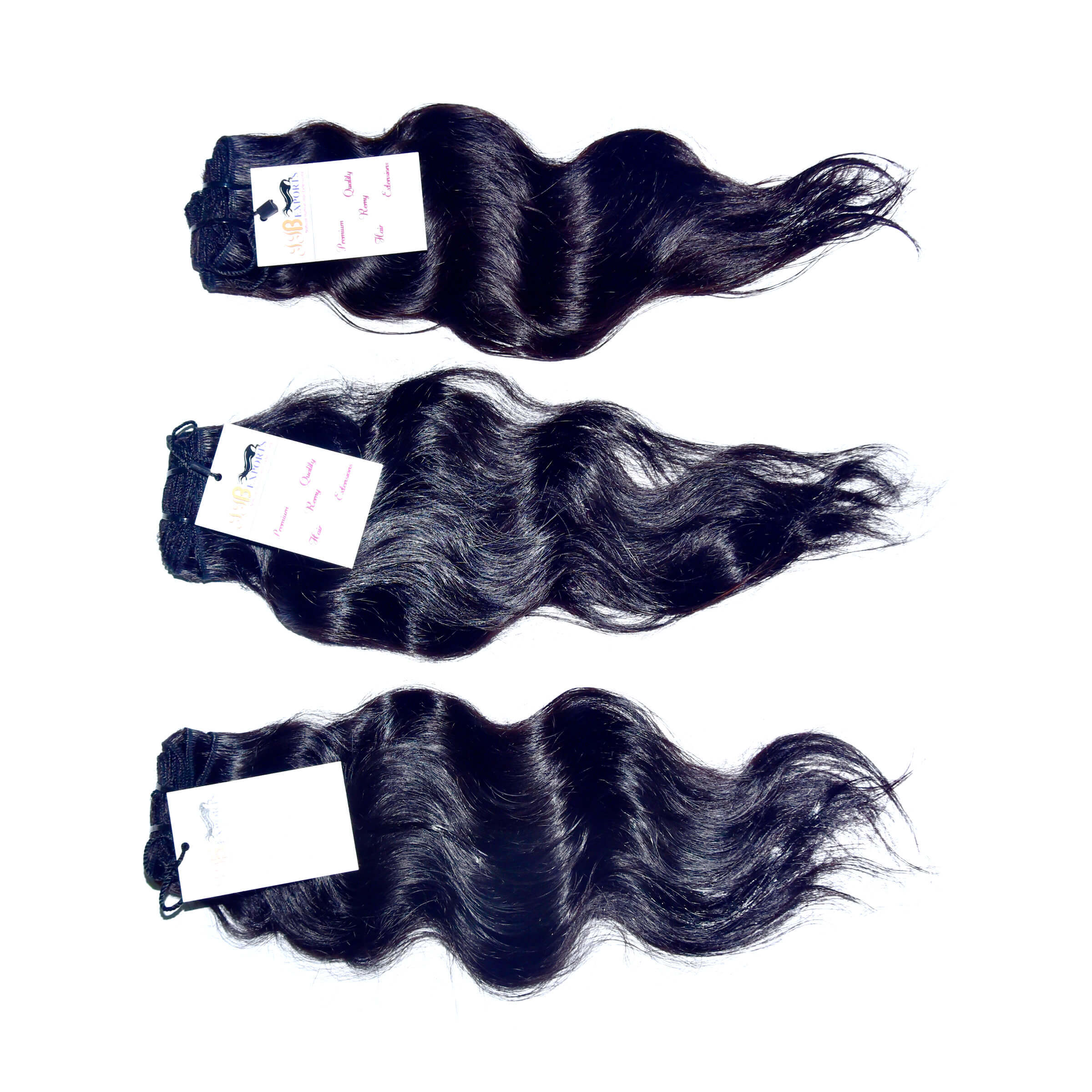 Natural Black Raw Virgin Peruvian Mink Unprocessed Wavy Hair Extension