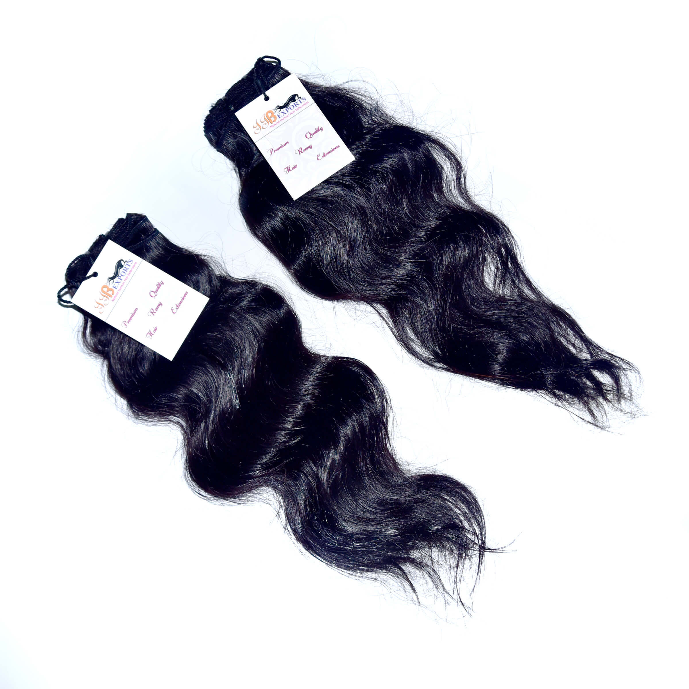 Natural Black Raw Virgin Single Donor Indian Unprocessed Wavy Hair Extension
