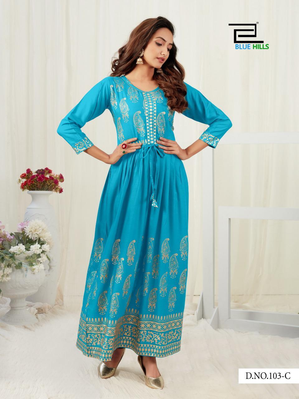 Gold Touch Designer Heavy Rayon 14kg Foil Print Kurtis - Heavy Rayon, Sizes L(40) To 10xl(60), Length 1270 Mm, 3-4th Sleeve, Traditional Ethnic Style | Quick Dry, Washable, Custom Logo