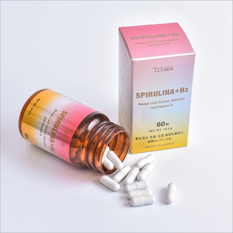 Eco Spirulina Plus H2 Spirulina Vitamin Amino Acid And Herbal Supplement Capsules