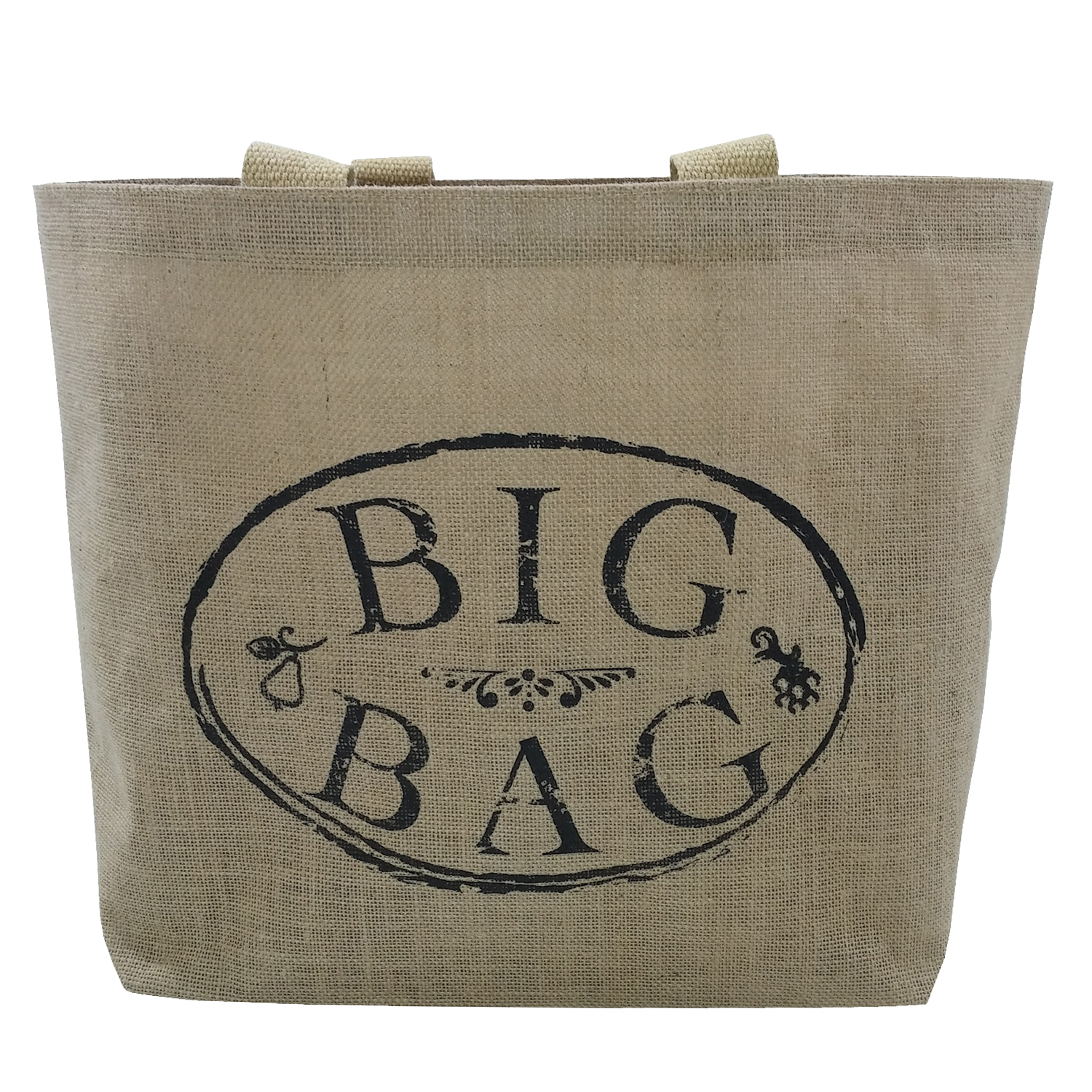 Jute Tote Bag - 14" X 20" X 6" Size, Customized Color, Re-usable, Bio-degradable, Eco-friendly, Logo Print