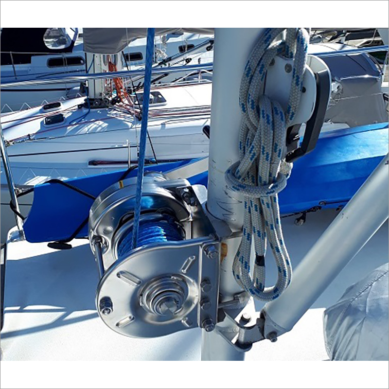 Stainless Steel Rotating Hand Winches - Load Ratings 100kgf To 1000kgf | Metallic Silver Coating, Hermetically Enclosed Clutch Mechanism