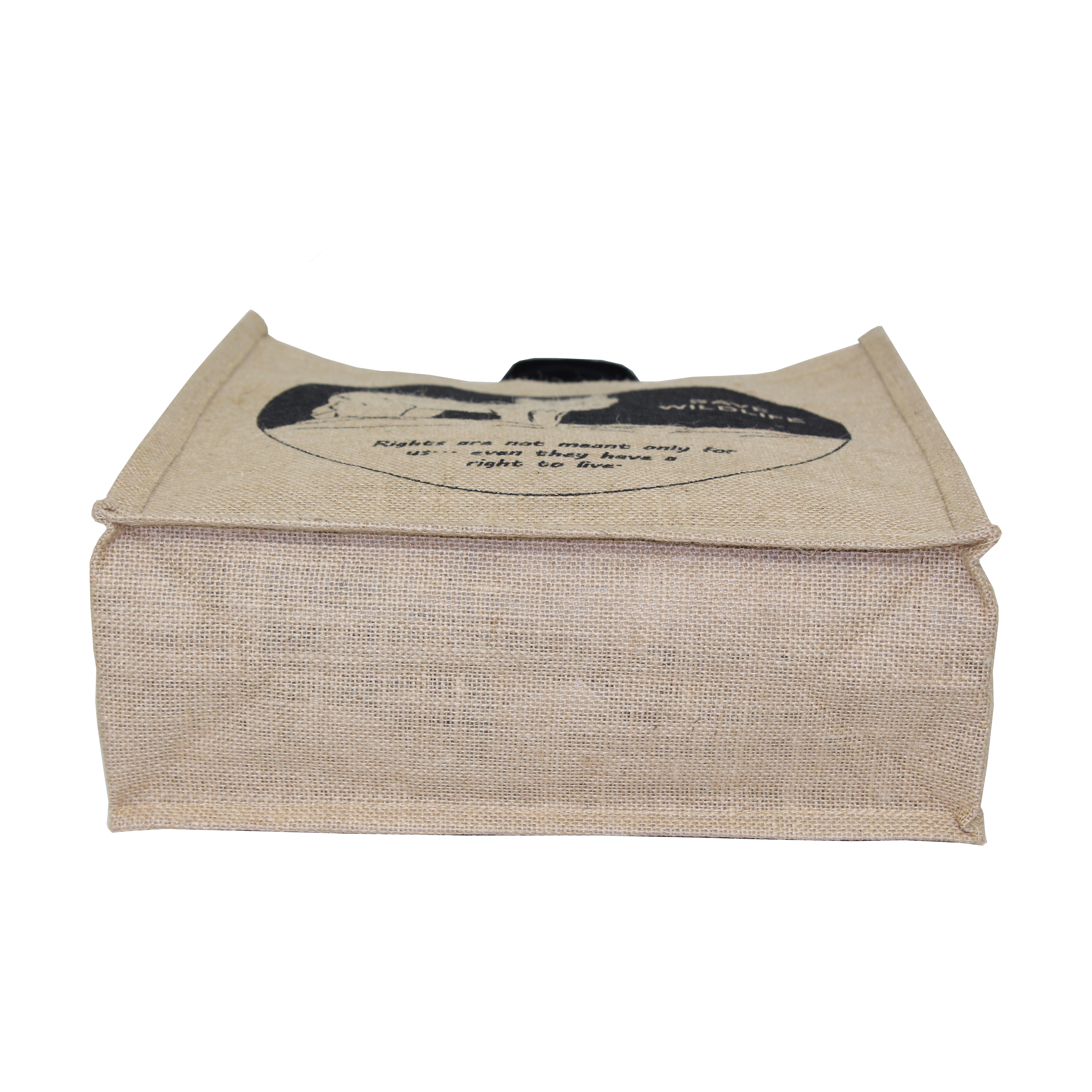 Customized Long Cotton Web Handle Jute Bag