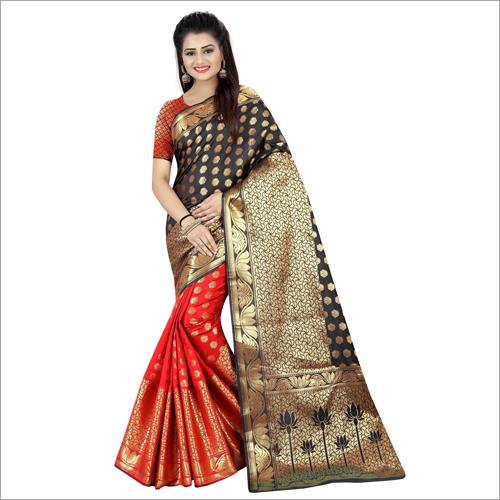 Printed Banarasi Silk Saree