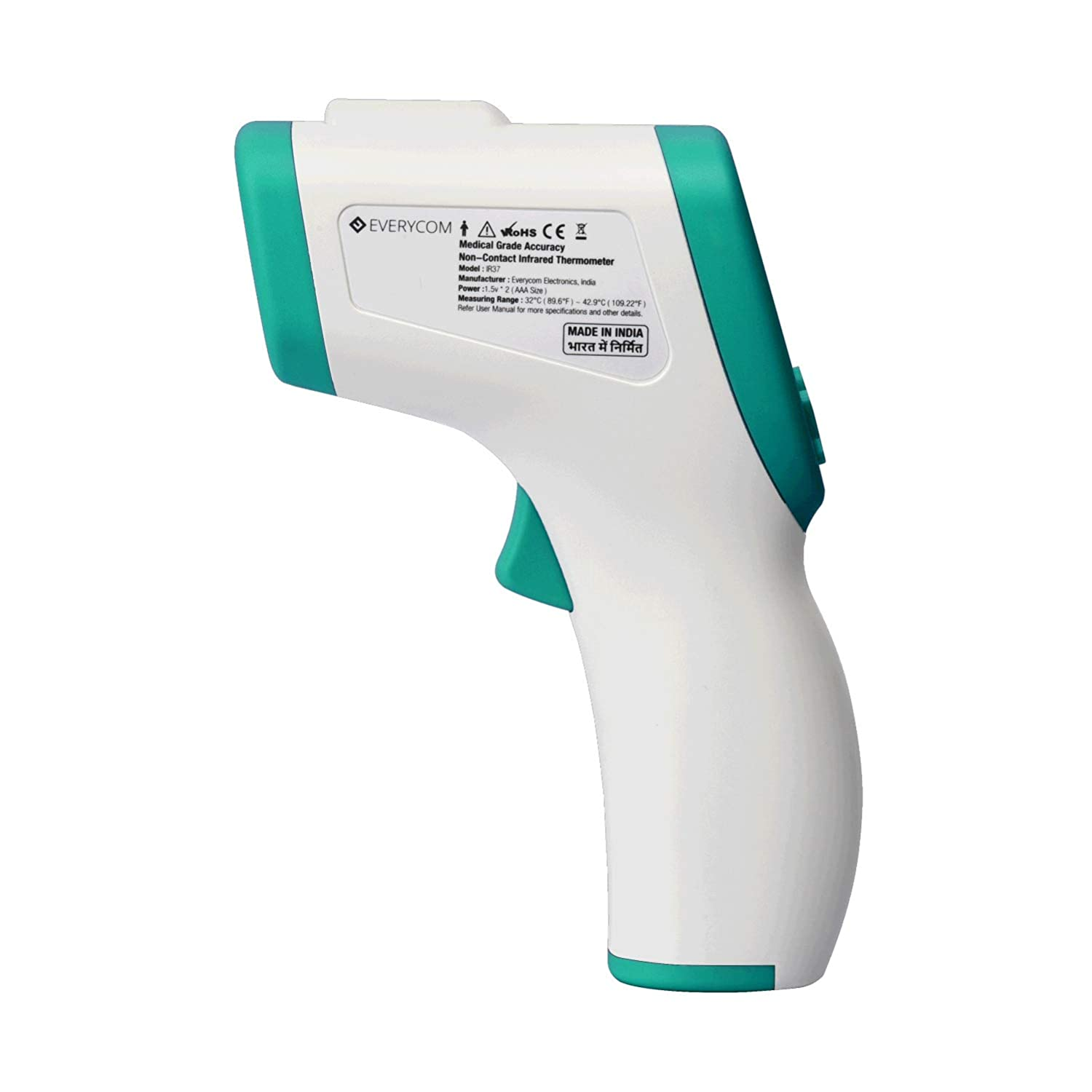 White Digital Forehead Non-contact Infrared Thermometer