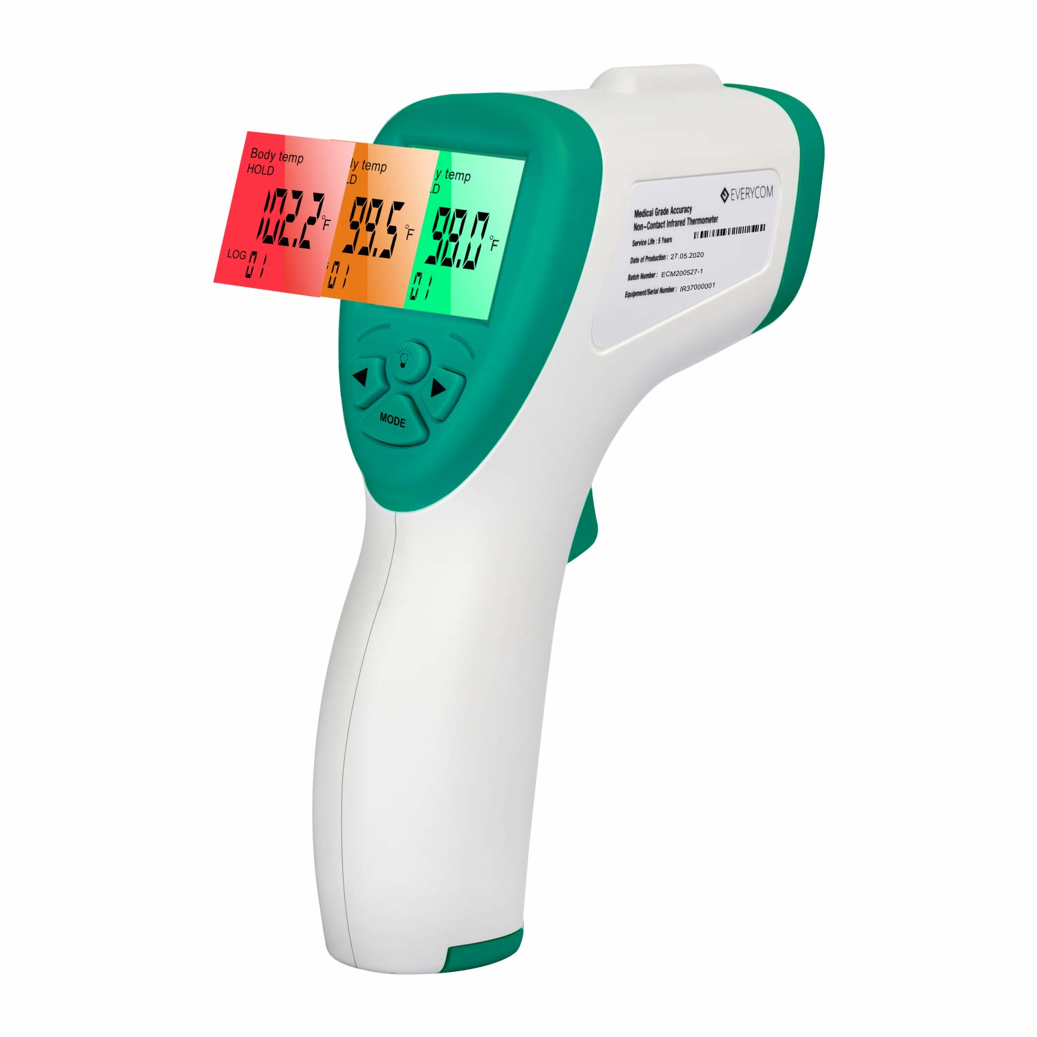 White Digital Forehead Non-contact Infrared Thermometer