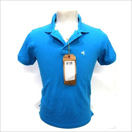 पुरुषों के आसमानी नीले टी-शर्ट