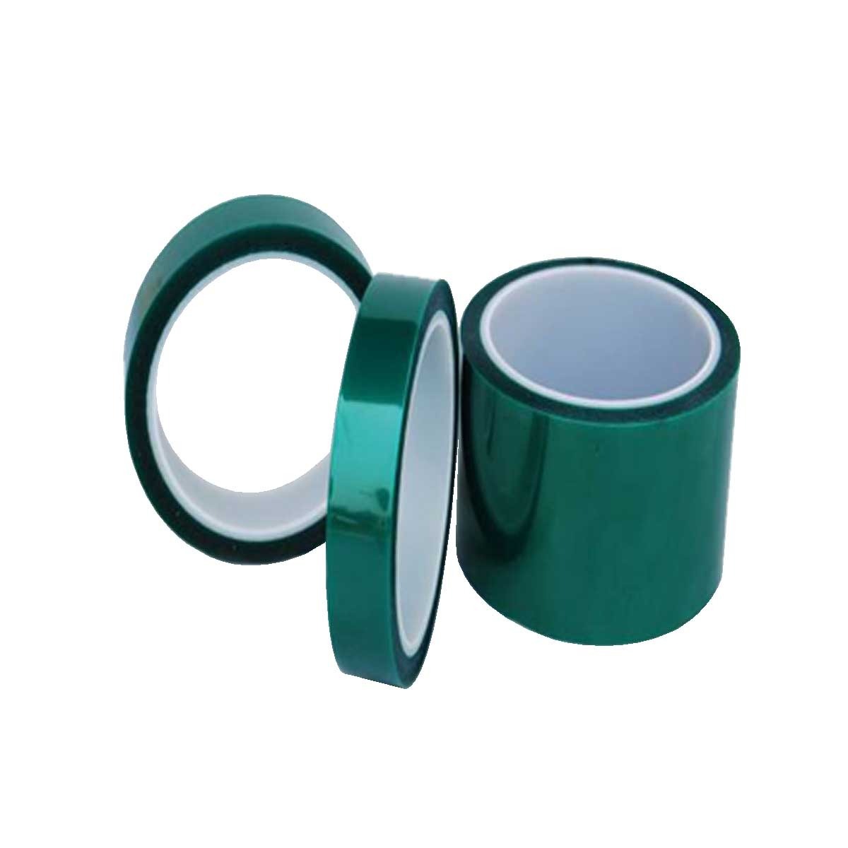Powder Coating Masking Tape - Green Polyester 40-60mm Width | Pressure-sensitive Adhesive Easy To Stick & Remove High Temperature Resistant