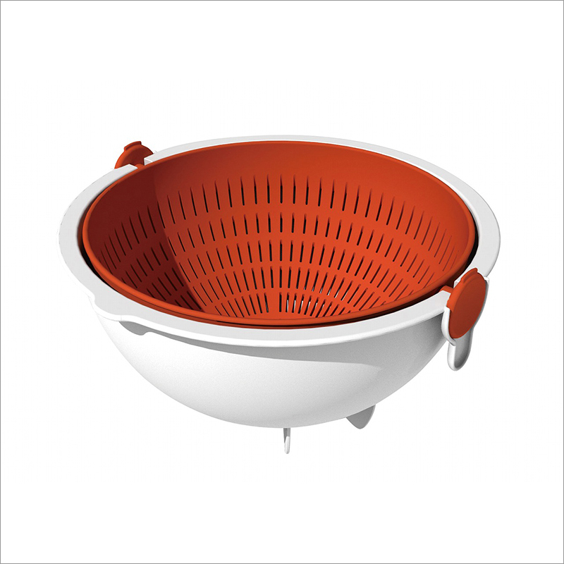 Green Spin Wheel Colander