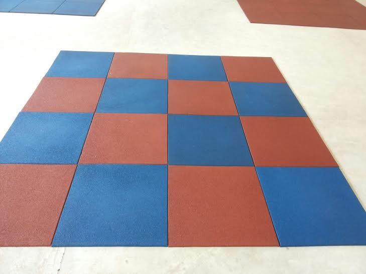 Rubber Tiles - Natural Rubber, 50x50x1 Cm, 50x50x1.5 Cm, 50x50x2.5 Cm, Manual Operation, 6 Month Warranty, Suitable For Gym & Sports Clubs