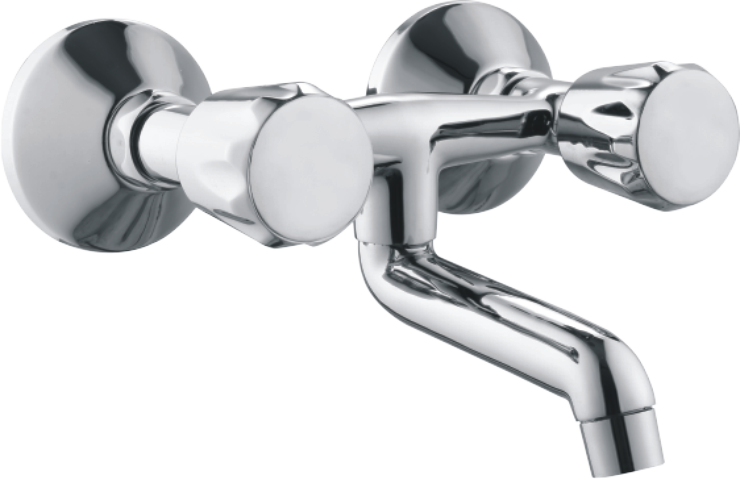 Brass Wall Mixer Non-telephonic Continental