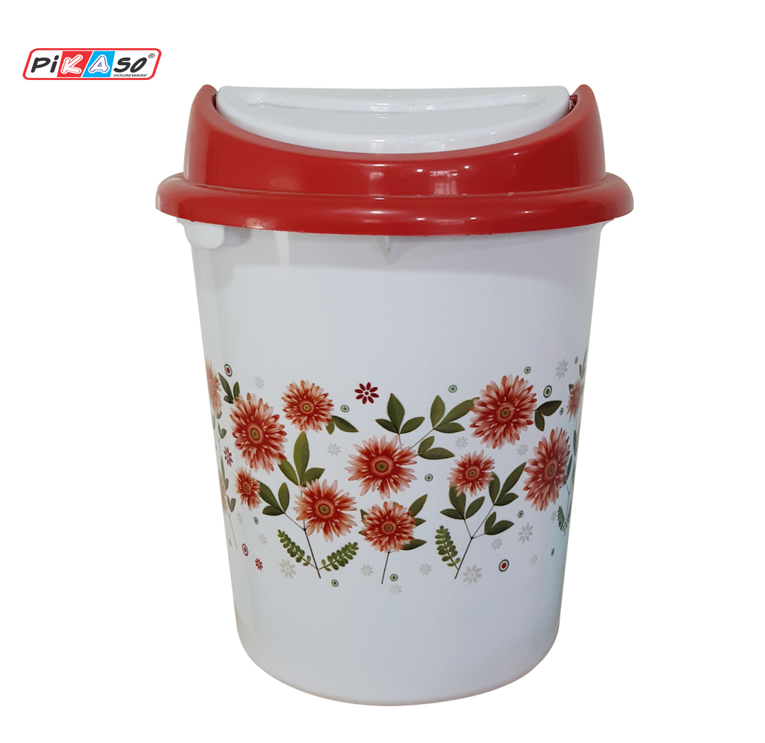 Swing 303 Blue Plastic Dustbin - Color: Cyan