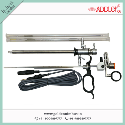 Addler Bipolar Resectoscope Endoscopy Working Element - Steel, 5x5x10 Inch | Semi-automatic, Waterproof, Portable, Reusable Instrument