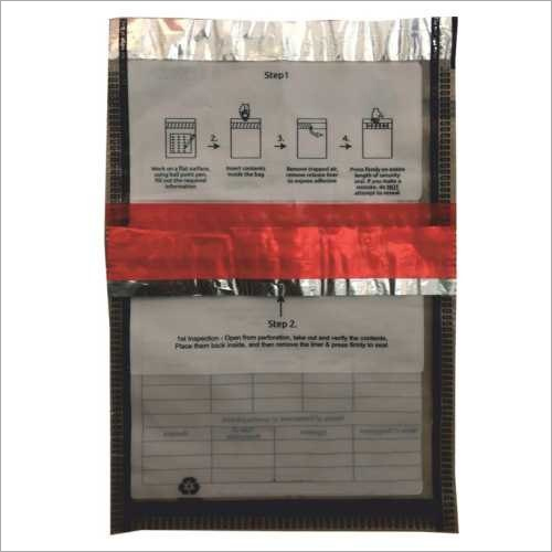 Gold Loan Tamper Evident Security Bag - Laminated Plastic, 6x11 Inch, Glossy White/Silver Finish | Reusable, Tear & Fluid Resistant, Ideal for Secure Document Courier