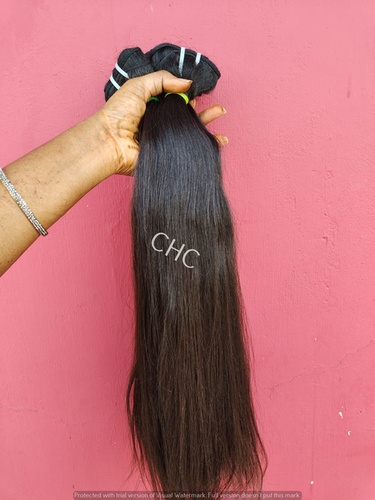 Black Bouncy And Soft Straight Indian Human Hair Extensions