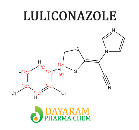 Luliconazole - 99.98% Pure, White To Off-white Crystals | Antifungal Agent, 1% Cream And Lotion Form, Slow Fungal Growth