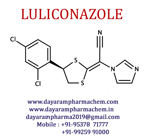 Luliconazole - 99.98% Pure, White To Off-white Crystals | Antifungal Agent, 1% Cream And Lotion Form, Slow Fungal Growth