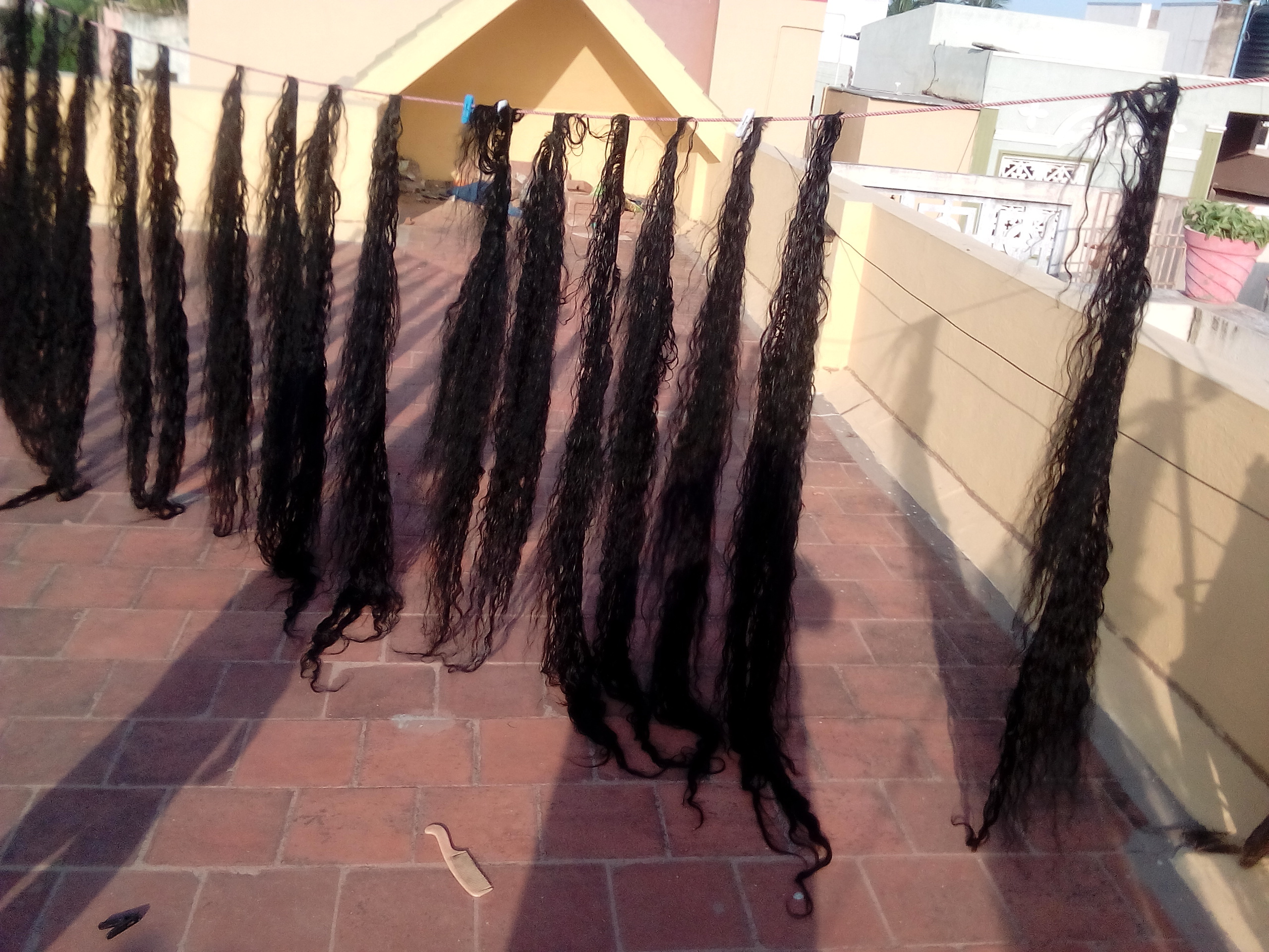 100% Long Human Hair Extensions / Virgin Hair Wholesale Supplier From India !!!! Application: Profesional