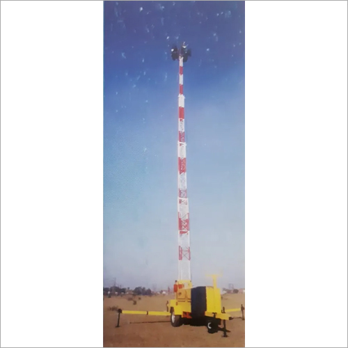 Mobile Lighting Tower - Steel, 8 Meters Height, 500kg Weight | Bright Light, Durable Design, Easy Transport, Fuel Efficient, Long Lifespan, Remote Control, Wide Beam Angle