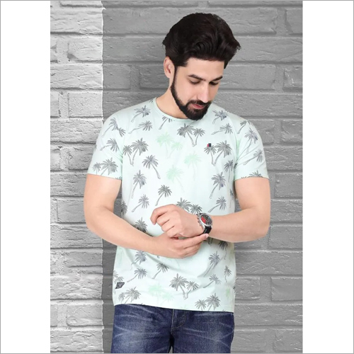 स्पैन्डेक्स मेन राउंड नेक प्रिंटेड टी-शर्ट