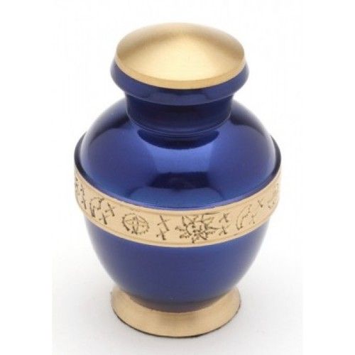 Blue & Golden Cambridge Sapphire Keepsake Urn