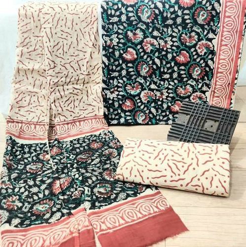 जयपुरी हाथ ब्लॉक प्रिंट सूट