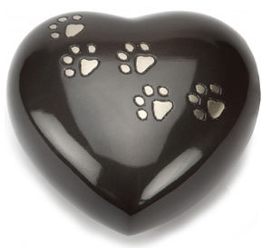 प्यूटर हार्ट पेट श्मशान कलश