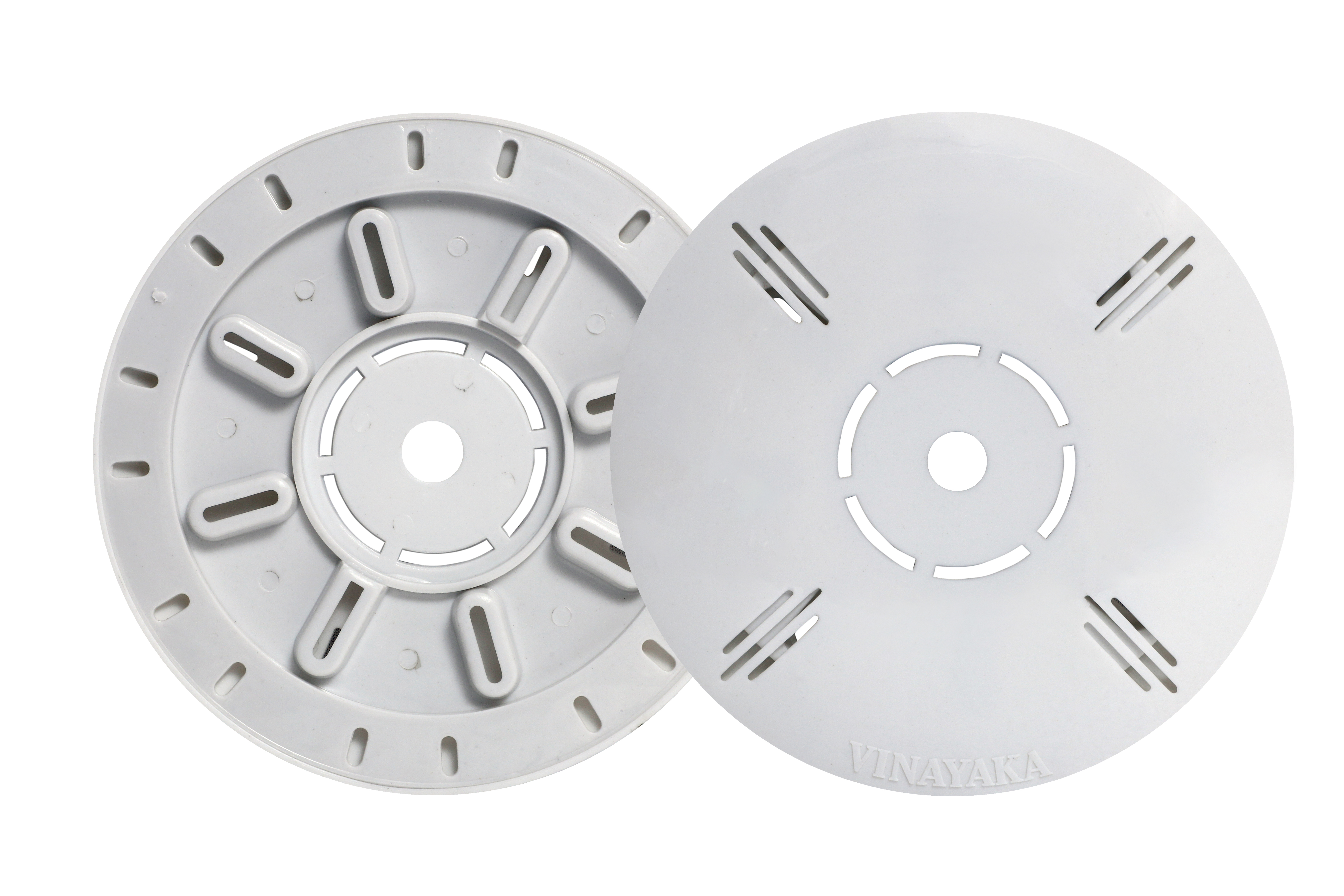 Modular Fan Plate - Plastic, 150mm Size, Matte White Finish | Surface Mount Installation, 1-year Warranty, Lightweight At 100g
