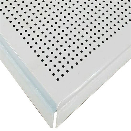 Metal Ceiling Tile - Stainless Steel, 12" x 12", White | Durable Embossed Finish, Anti-Abrasive Coating, Acoustic Performance