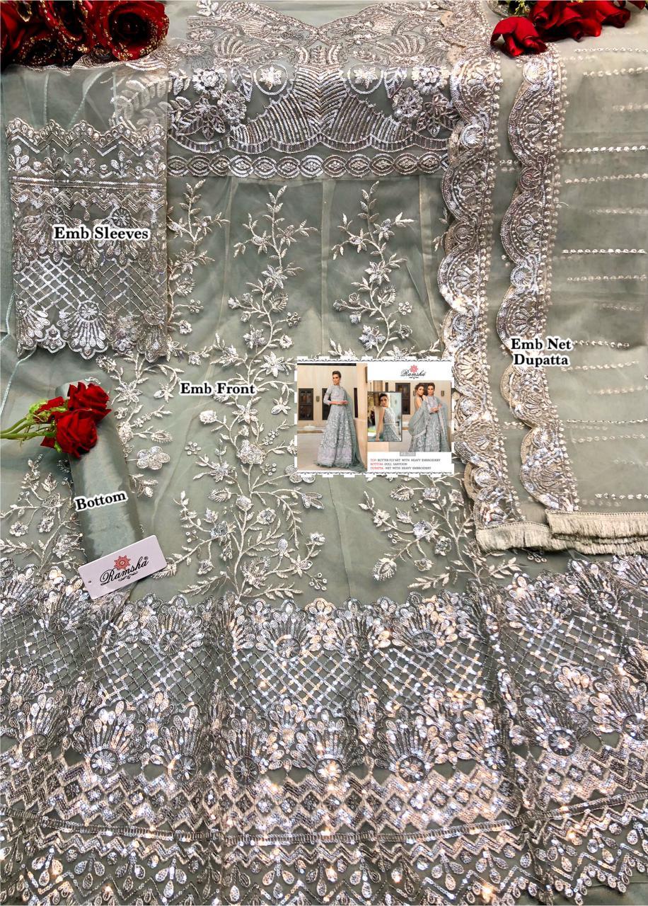 Dry Cleaning Embroidered Georgette Pakistani Wedding Suit