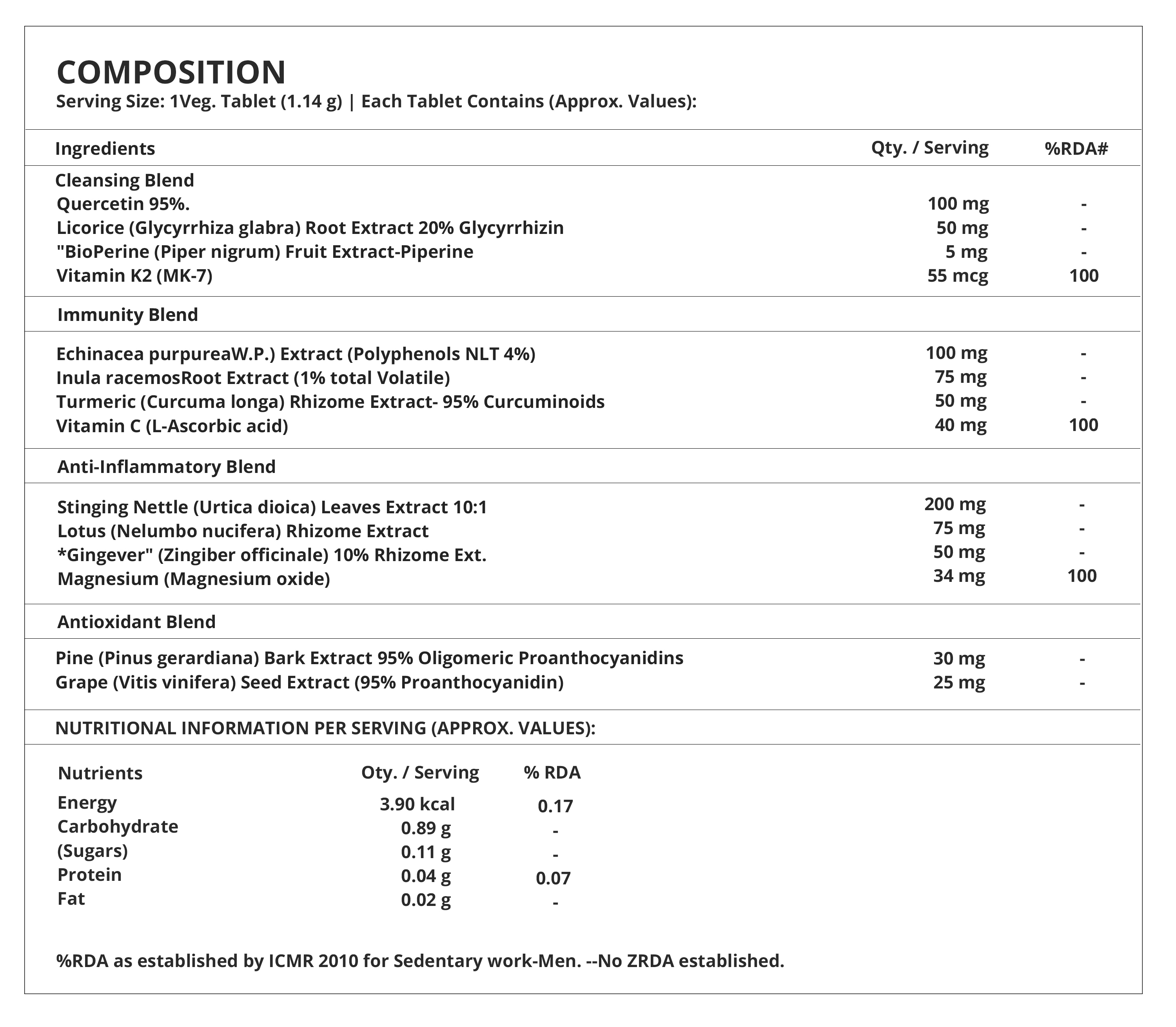Lung Support Tablet