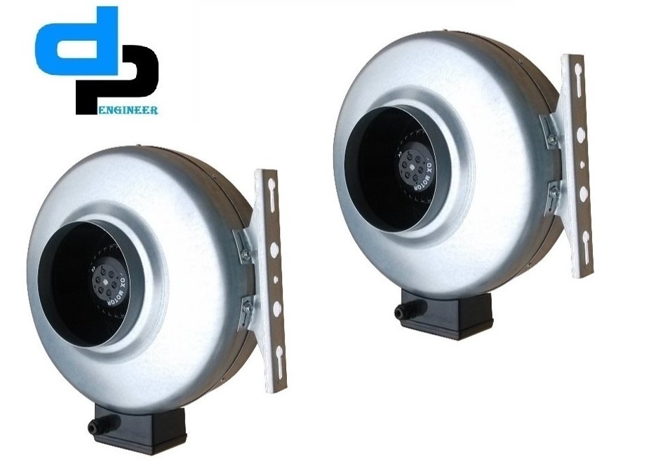 Caryaire Cf-150b - High Capacity Circular Inline Fan | Moisture Resistant, Low Noise Level At 47 Db, Electric Blower, 2370 Rpm, Silver, Pre-galvanized Steel, 220-240v Power Supply