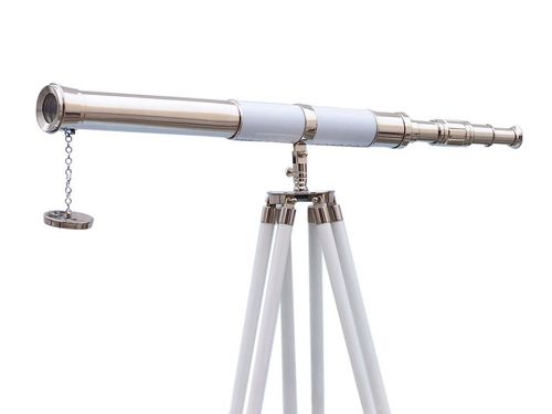 Admiral Floor Standing Chrome Brass Telescope Focus Range: 42 X High Quality View Inch (In)