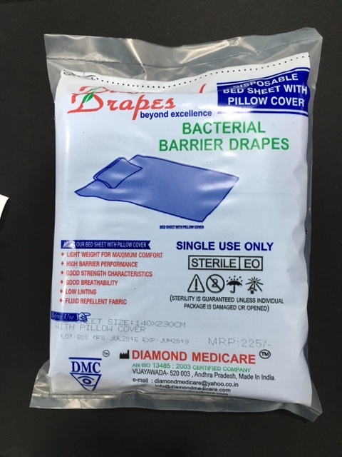 Disposable Non Woven Bed Sheet - 140x230cm, Medical Grade, Waterproof, Biodegradable, Available In Blue, White, Green